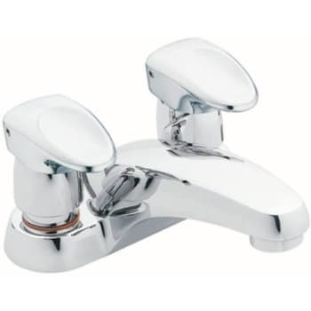 Moen Commercial 4" Centerset Single-Handle Bathroom Faucet Chrome 0.5 Gpm Gpm