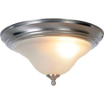 Monument 2-Light Flush Mount W/ Frosted Glass (Brushed Nickel)