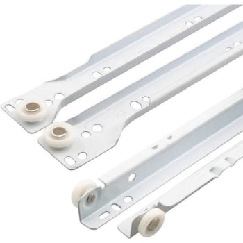 Image for 19-3/4 In. Steel Drawer Track Guide Slide Kit (White) from HD Supply