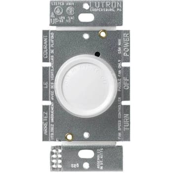 Image for Lutron Rotary 1.5a 3-Speed Single-Pole Fan Control (White) from HD Supply