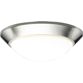 Monument Brushed Nickel Led Ceiling Fixture, 22w Integrated, 16-1/2"x 5-5/8