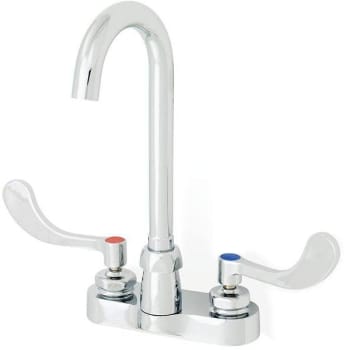 Zurn Aquaspec Gooseneck Faucet, 4"centerset, 3.5"spout, 2.0 Gpm Gpm Flw Control
