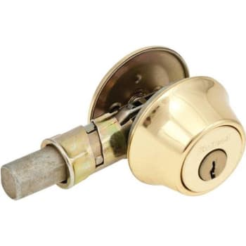 Image for Kwikset Single Cylinder Brass Deadbolt (Brass) from HD Supply