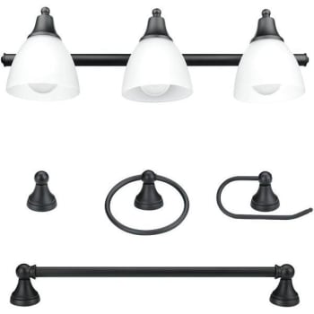 Globe Electric Jayden 3-Light Vanity Light w/ Frosted Glass Shades (Oil-Rubbed Bronze)