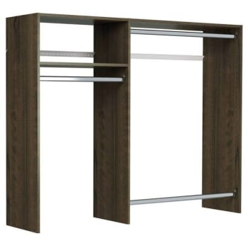 Easy Track 3'-5' W Basic Hanging Closet Kit Truffle