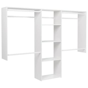 Easy Track 4'-8' W Deluxe Shelving Closet Kit White
