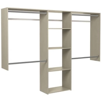 Easy Track 4'-8' W Deluxe Shelving Closet Kit Weathered Grey