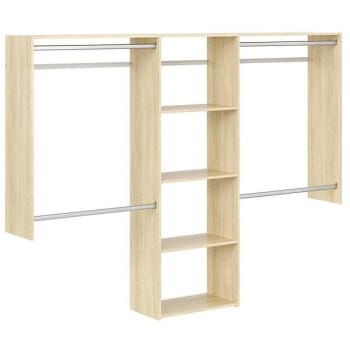 Image for Easy Track 4'-8' W Deluxe Shelving Closet Kit Honey Blonde from HD Supply