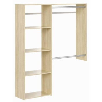 Image for Easy Track 3'-5' W Deluxe Shelving Closet Kit Honey Blonde from HD Supply