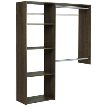 Easy Track 3'-5' W Deluxe Shelving Closet Kit Truffle