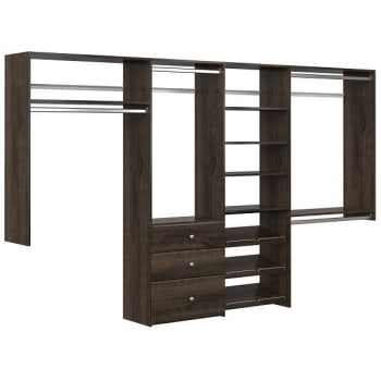Easy Track Dual Tower 10-Foot Deluxe Closet Kit Truffle