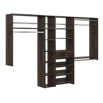 Easy Track Shoe Storage Closet Kit Truffle
