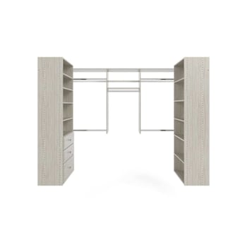 Image for Easy Track 8-Foot X 4-Foot U-Shape Walk-In Closet Weathered Grey from HD Supply