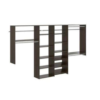 Easy Track Dual Tower 10-Foot Classic Closet Kit Truffle