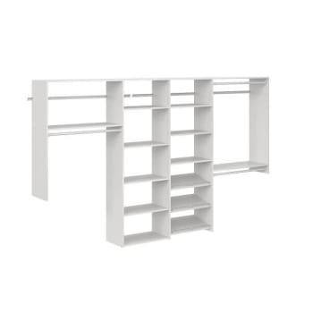 Easy Track Dual Tower 10-Foot Classic Closet Kit White