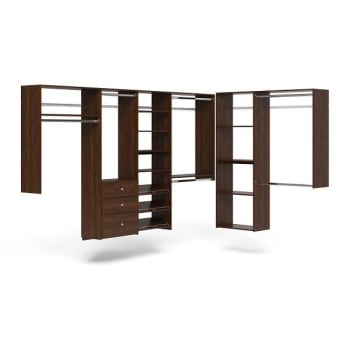 Easy Track 10-Foot X 7-Foot L-Shape Walk-In Closet Truffle