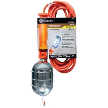 Image for Woods 75 W 25 Ft. 16/3 Sjtw Incandescent Portable Heavy-Duty Trouble Work Light W/ Hanging Hooks from HD Supply