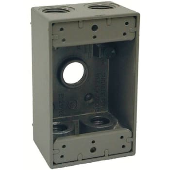 Image for Bell N3r Aluminum 1-Gang Weatherproof Box With 5 Outlets At 1/2 In. And 2 Closure Plugs from HD Supply