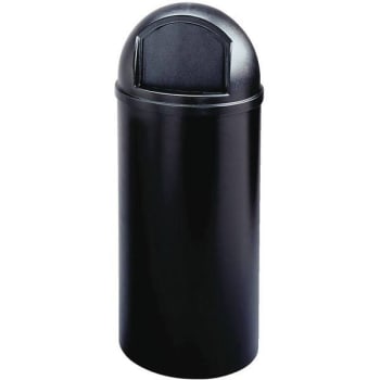 Image for Rubbermaid Commercial 15 Gal. Marshal Classic Round-Top Trash Can (Black) from HD Supply