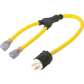 Image for Prime Wire & Cable® STOW 3 ft 20 Amp 10/4 and 10/3-Gauge Outdoor Power Extension Cord (Yellow) from HD Supply