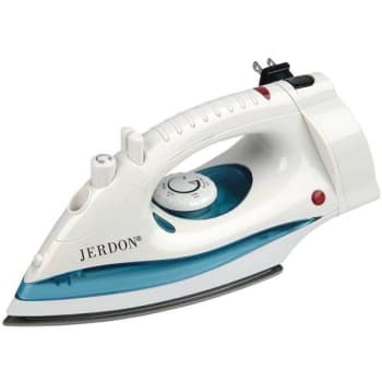 Image for Jerdon Midsize Dual Auto-Off Hotel Iron W/ Retractable Cord (White) from HD Supply