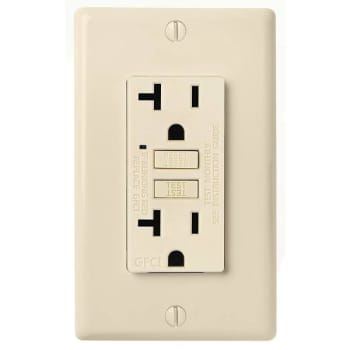 Image for Faith 20a 125v Self-Test Gfci Outlet W/ Wall Plate (Ivory) (10-Pack) from HD Supply