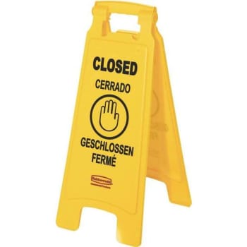 Image for Rubbermaid Commercial 25 In. Plastic Multi-Lingual 2-Sided "closed" Sign from HD Supply