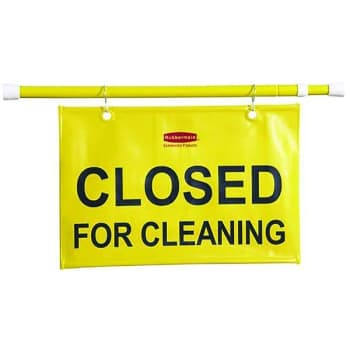 Rubbermaid Commercial Safety Caution "closed For Cleaning" Sign