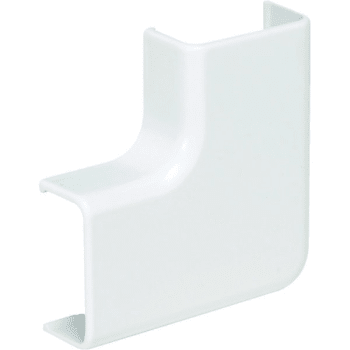 Image for Wiremold Plastic 90° Flat Raceway Elbow (White) from HD Supply