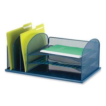 Image for Safco Onyx™ Desk Organizer With 3 Horizontal And 3 Vertical Sections, Blue from HD Supply