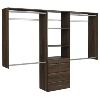 Image for Easy Track 4'-8' W Premium Closet Kit + Drawers Truffle from HD Supply