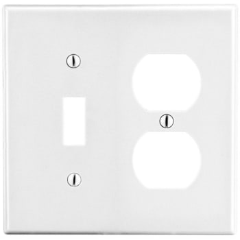 Image for Hubbell 2-Gang Mid-Sized Combination Nylon Wall Plate (25-Pack) (White) from HD Supply