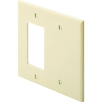 Hubbell 2-Gang Combination Wall Plate (Ivory)