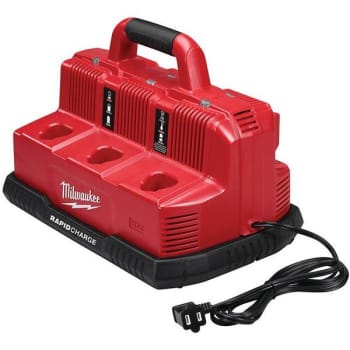 Image for Milwaukee M12/M18 6-Port Rapid Battery Charger (For Li-Ion Batteries 12V/18V) from HD Supply