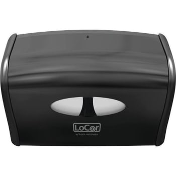 Image for Solaris Paper Inc. Locor Bath Tissue Side-By-Side Dispenser (Black) (1-Case) from HD Supply