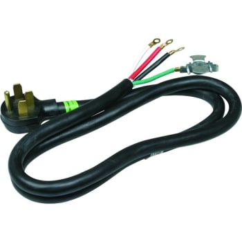 Ge Srdt 6 Ft. 50 Amp Indoor 4-Wire Range Power Cord (Black)