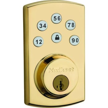 Image for Kwikset Powerbolt 1000 Push-Button Residential Lock  (Brass) from HD Supply