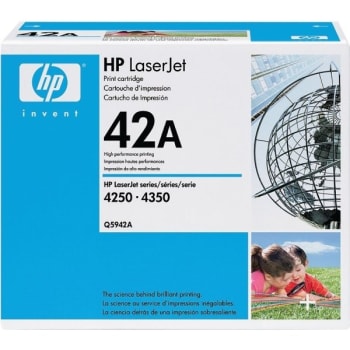 Image for HP 42A Toner Cartridge, Model Q5942A, Black from HD Supply