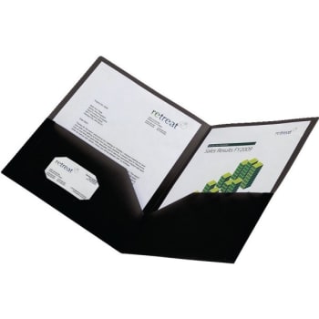 Image for Office Depot Brand Poly 2-Pocket Portfolio, Black from HD Supply