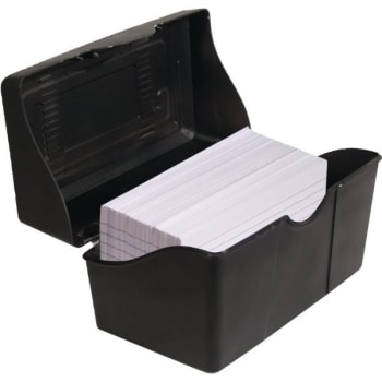 Image for Innovative Storage Designs Plastic Card File, 3" x 5", Black from HD Supply