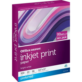 Image for Office Depot® Brand Inkjet Paper, 8-1/2" x 11", Ream Of 500 Sheets from HD Supply