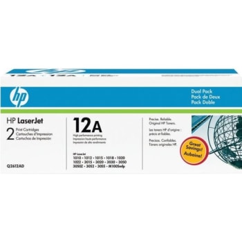Image for HP 12A Toner Cartridge, Model Q2612D, Black, Package Of 2 from HD Supply