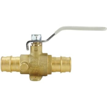 Image for Apollo 3/4" Brass Pex-A Barb Ball Valve With Drain And Mounting Pad from HD Supply