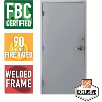 Image for Armor Door 36 In. X 84 In. Storm Series Fbc-Approved Steel Door W/ 90 Min. Fire Rating from HD Supply