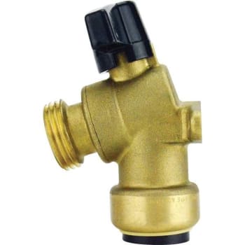 Image for Tectite 3/4" Brass Push-To-Connect X 3/4" Garden Hose Valve With Drop Ear from HD Supply