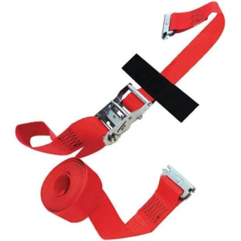 Image for Snap-Loc 20 ft. x 2 in. Red Logistic Ratchet E-Strap w/ Hook and Loop Fastener from HD Supply