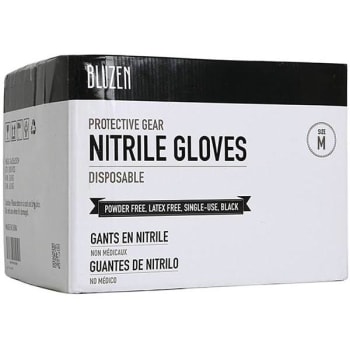 Image for Safety Wercs Medium Black 4 Mil. Industrial Nitrile Gloves (1000-Case) from HD Supply
