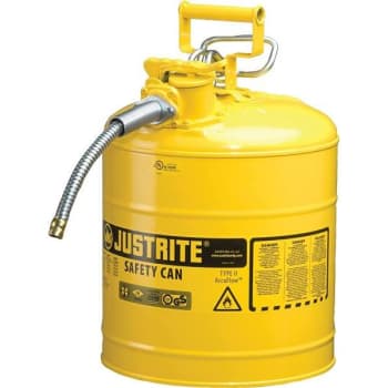 Image for Justrite 5 Gal Safety Can In Yellow W/hose from HD Supply