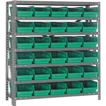 Quantum Storage Systems Economy 4 In. Shelf Bin Shelving With Qsb (102 Bins)