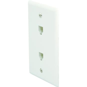 Image for BLACK POINT PRODUCTS Duplex Phone Jack Plate (2-Pack) (White) from HD Supply